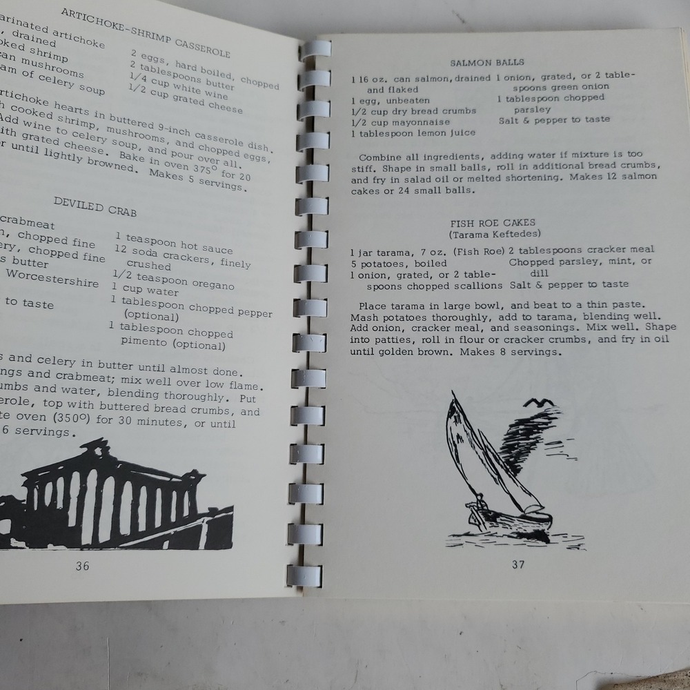 Popular Greek Recipes VTG Cookbook Lot of 3 Grecian Plate Forum Feasts NOS Spira - Picture 6 of 16